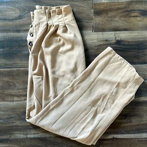 High-rise wide leg trouser